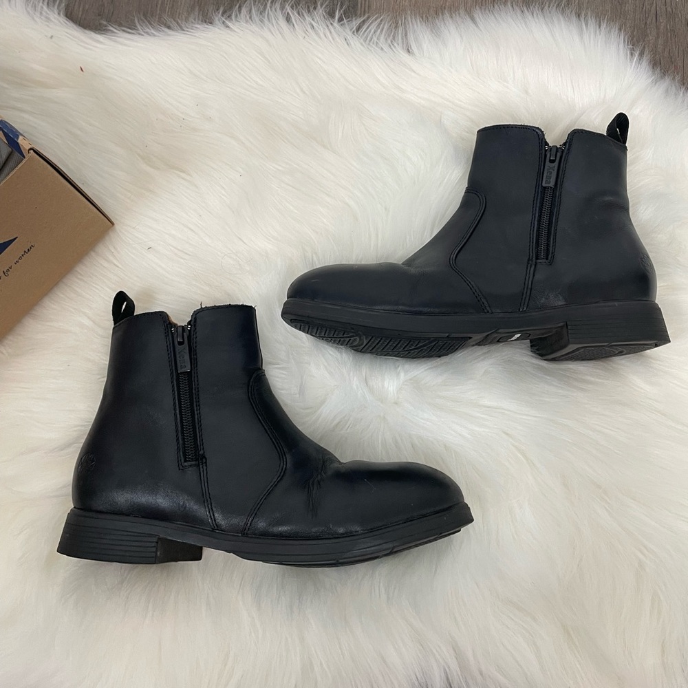 Xena Workwear OMEGA EH SAFETY BOOT Genuine Leather Non-Slip Steel Toe Black